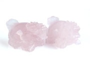 新春【伊勢浄化】ローズクォーツの龍亀（ロングイ）　5×3.5cm   ise2023