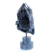 【台座付】限定!元祖ブラジル産★天然黒水晶（モリオン）の原石　　92×50×厚み23mm 　　No.9