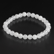 限定!証明書付き☆モンドクオーツの6mmUPブレスレット  ミルキータイプ　  【4】　　　