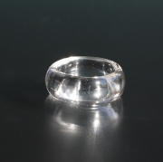 新春2025!NEW ガネッシュヒマール水晶のタイプ別くりぬきリング　17.5号　　幅9.8mm　 <No.4>