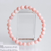 限定!H&E社☆ピンクペタライトの6mmブレスレット　