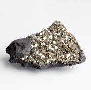 限定!ブラジル産シュンガイトwithパイライトの原石　60.3×72.5mm  　【3】