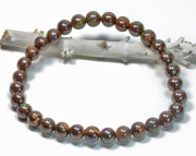 限定!特価!ボルダーオパールの6mmブレスレット【タイプ２】/10月 【天然石・パワーストーン】