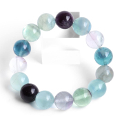 マルチカラーフローライト12mmブレスレット　    【パワーストーン・天然石】 SEO