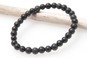 限定!激安!アゾゼオ・ブラックアゼツライトの6mmフルブレス　【ディレクトリカード/H&E保証書付き】　/H&E【パワーストーン/天然石】　earth