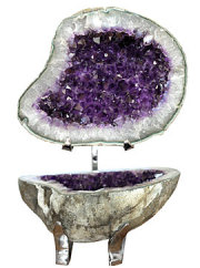 限定1個!特価!台座付きUSA直送★アメジストトレジャーメノウ　/QT【パワーストーン/天然石】