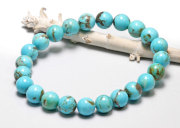 限定!特価!キングマン産ターコイズの8mmブレスレット/EG/12/【パワーストーン・天然石】