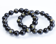 限定!再入荷!珍品!ゴールデンオブシディアンSAの10mmブレスレット   【パワーストーン/天然石】