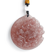 伊勢!ピンククオーツァイトの九尾の狐ペンダント　  　ise18　　re