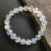 【伊勢】待望のレインボームーンストーンAAAの約9mmUPブレスレット     【天然石・パワーストーン】