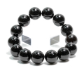 限定！お守りに黒水晶（モリオン）の14ｍｍブレスレット     /SEO【天然石・パワーストーン】