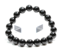限定！お守りに黒水晶（モリオン）の10ｍｍブレスレット     /SEO【天然石・パワーストーン】