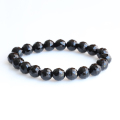 【浄化済み】鑑別書付き!天然黒水晶（モリオン）のSAランクブレスレット【カット】　10mm     susa2 rei2 sale
