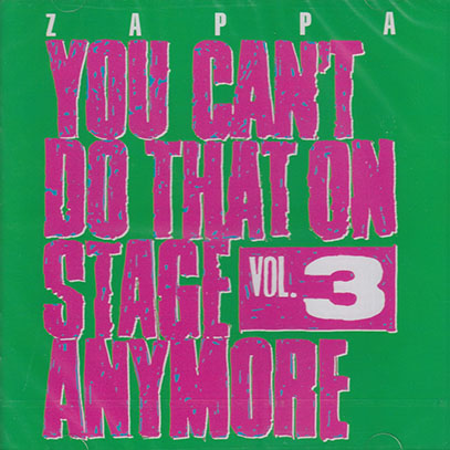 洋楽 zappa You Can't Do That on Stage Cmp Box FRANK ZAPPA/You Can't Do That On Stage Anymore Vol.3(2CD