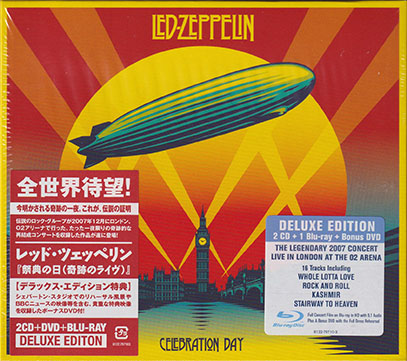 LED ZEPPELIN/Celebration Day: 4Discs Deluxe Edition(Used 2CD+Blu-ray+DVD) (2007/Live) (レッド・ツェッペリン/UK) LED ZEPPELIN/Celebration Day: 4Discs Deluxe Edition(Used 2CD+Blu-ray+DVD) (2007/Live) (レッド・ツェッペリン/UK)