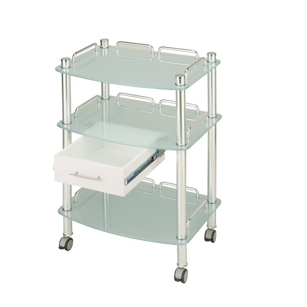 【代引き不可商品】【サロン必須アイテム】ワイドガラスワゴン　Ｃ－２４７【プロユース】【人気】【多機能】
