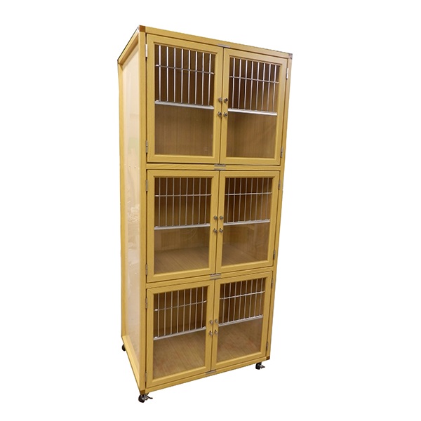 ＜業務用犬舎＞　ペットマンション三段タイプＨＭ－８００ＧＮ　オール木目