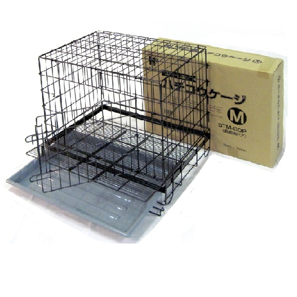 ＜ペットケージ＞　ハチコウケージ　スチール製　Ｍ－ＳＯＰ（サイドオープン）　長面扉　（W470×Ｄ610×Ｈ570mm）　送料-<A>