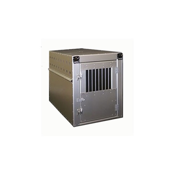 ＜ペットケージ＞　アルミ製輸送用犬舎　ＮＯ．５　（670mm×900mm×Ｈ570mm）　送料-<C>