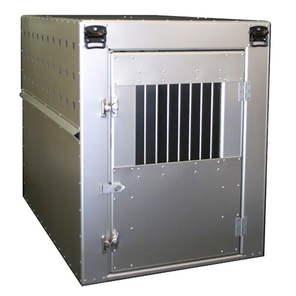 ＜ペットケージ＞　アルミ製輸送用犬舎　土佐犬用　（740mm×950mm×Ｈ640mm）　送料-<C>