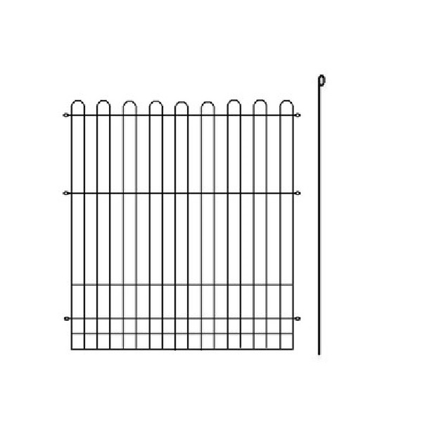 ６面ブラックサークルM用　平面（扉なし１枚）ピン付　（700mm×高830mm）　送料-<B>
