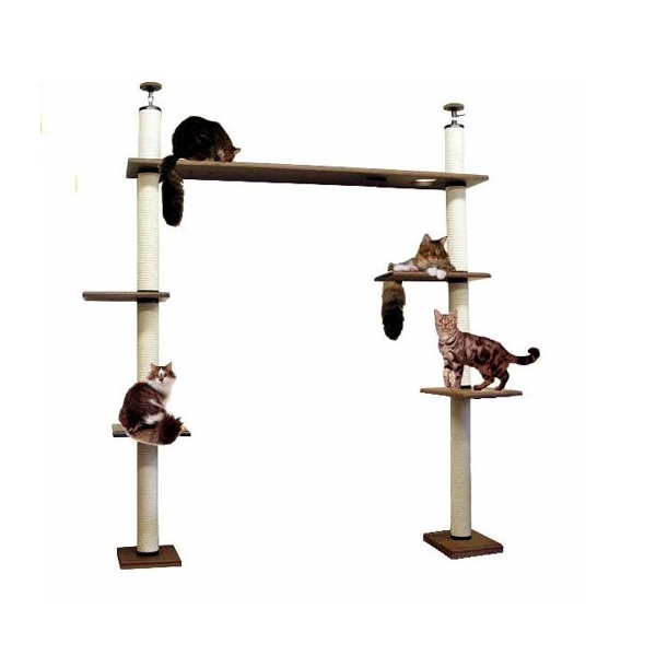 【大型キャットタワー】ブリッジタワーＢ１－ＤＸ　[天井高2300mm～2500mmHまで対応]　代引き不可商品【大好評】】【長年使用可能】【頑丈】【プロ仕様】【ブリーダー推奨キャットタワー】