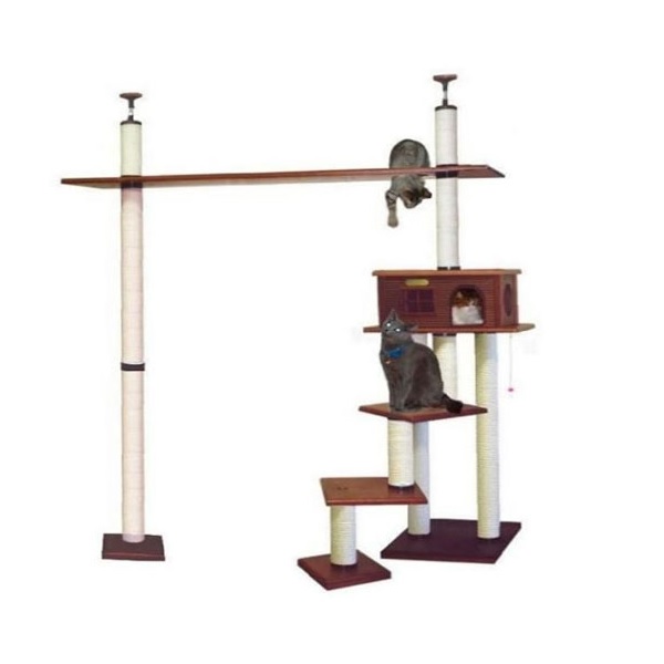 【大型キャットタワー】階段ブリッジタワーＲ－ＤＸ　[天井高2300mm～2500mmHまで対応]　代引き不可商品【大好評】】【長年使用可能】【頑丈】【プロ仕様】【ブリーダー推奨キャットタワー】