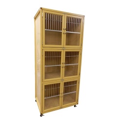 ＜業務用犬舎＞　ペットマンション三段タイプＨＭ－８００ＧＮ　オール木目