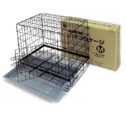 ＜ペットケージ＞　ハチコウケージ　スチール製　Ｍ－ＳＯＰ（サイドオープン）　長面扉　（W470×Ｄ610×Ｈ570mm）　送料-<A>