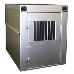 ＜ペットケージ＞　アルミ製輸送用犬舎　土佐犬用　（740mm×950mm×Ｈ640mm）　送料-<C>