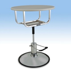 ハチコウ　油圧式トリミングテーブル丸型　アプロ７２０（径720ｍｍ×高800ｍｍ～960ｍｍ）　送料－<Ｃ>