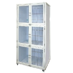 ＜業務用犬舎＞　ペットマンション三段タイプHW－８００G　　送料－＜Ｃ＞