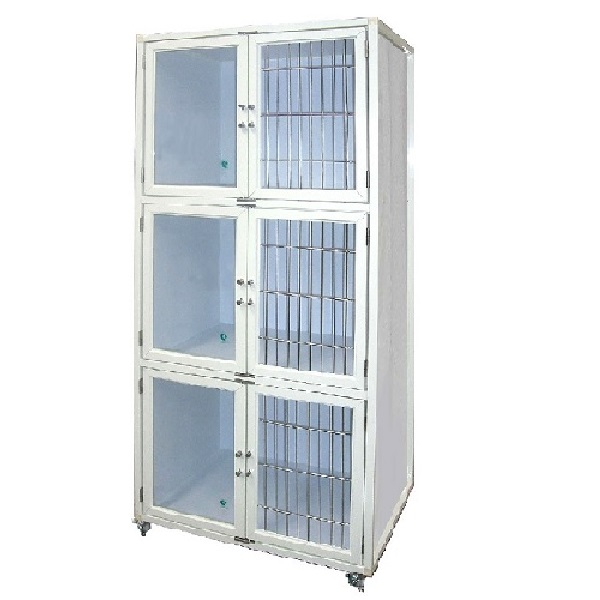 業務用犬舎＞ ペットマンション三段タイプHW－800G