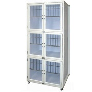 ＜業務用犬舎＞　ペットマンション三段タイプHW－８００ＧＮ