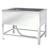 ドッグバス　ST-1200　 トラップ付　（W1200×D550×H955～985mm）　送料-<C>