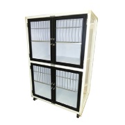 ＜業務用犬舎＞　ペットマンション二段タイプHWB－８００ＧＮ－２　ブラック扉