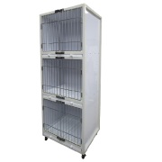 ＜業務用犬舎＞　ペットマンション三段タイプＳＰ－６００　ホワイト