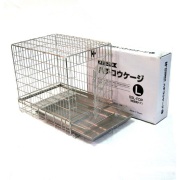 ＜ペットケージ＞　ハチコウケージ　ステンレス製　Ｌ－ＦＯＰ　短面扉　（W560×Ｄ760×Ｈ680mm）　送料-<Ｂ>