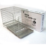 ＜ペットケージ＞　ハチコウケージ　ステンレス製　ＬＬ－ＦＯＰ　短面扉　（W640×Ｄ930×Ｈ760mm）　送料-<Ｂ>