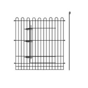６面ブラックサークルＬ用　平面（扉付１枚）ピン付　（900mm×高1100mm）　送料-<B>