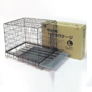＜ペットケージ＞　ハチコウケージ　スチール製　Ｌ－ＦＯＰ（フロントオープン）　短面扉　（W５６０×Ｄ７６０×Ｈ６８０mm）　送料-<Ｂ>