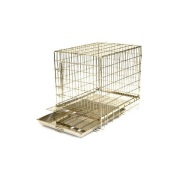 ＜ペットケージ＞　ハチコウケージ　ステンレス製　Ｍ－ＦＯＰ　短面扉　（W470×Ｄ610×Ｈ570mm）　送料-<A>