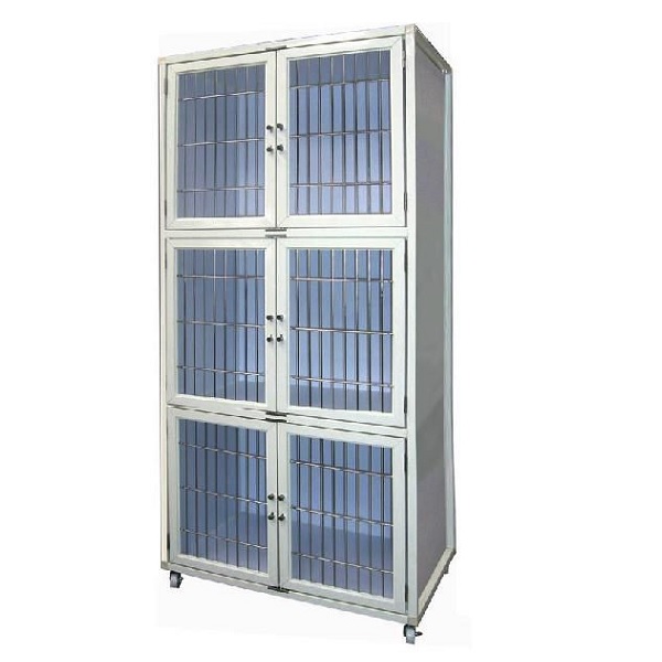 ＜業務用犬舎＞　ペットマンション三段タイプHW－８００Ｎ　　送料－＜Ｃ＞