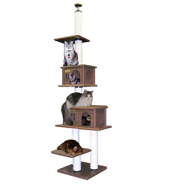 【キャットタワーのパイオニア】スリーキューブＬ－ＤＸ　　[天井高2m25cm～2m45cmまで対応]　代引き不可商品【おすすめ】【頑丈】【ブリーダー推奨品】