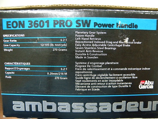 Abu Garcia ambassadeur アンバサダー EON 3601 PRO SW Power Handle 