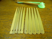 【釣道具まるかつ】オリジナル　スミイカテンヤ作成キット　羽子板＆串（竹製）　5本組みセット