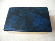 銘木毛鈎箱　エボナイト（青）