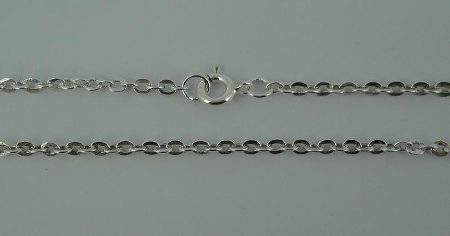 Silver Chain(シルバーチェーン)　3mm Oval Flat Chain(3mmオーバルフラットチェーン)