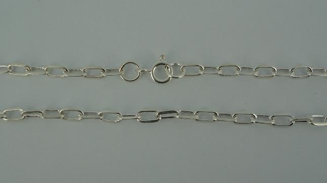 Silver Chain(シルバーチェーン)　6mm Oval Square Flat Chain(6mm オーバルスクエアーフラットチェーン)