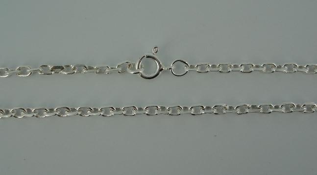 Silver Chain(シルバーチェーン)　4mm Square Oval Chain(4mm　スクエアーオーバルチェーン)　